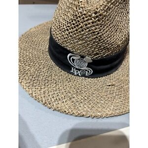 Vintage Walt Disney World EPCOT Natural Straw Golf Sun Hat One Size NWT‎